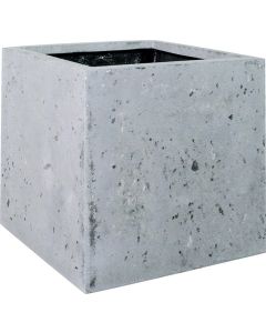 Bac en Polystone Roma Ext. Cube L 40x 40 x H 40 cm Gris ciment
