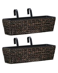 Lot de 2 jardinières jacinthe d'eau 60 cm marron