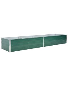 Jardinière lit surélevé plantes fleurs jardin acier galvanisé 320 x 80 x 45 cm vert