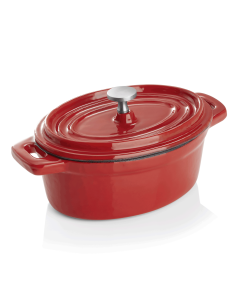 Cocotte en Acier Inoxydable rouge  L 125 mm l 95 mm H 65 mm Was Germany