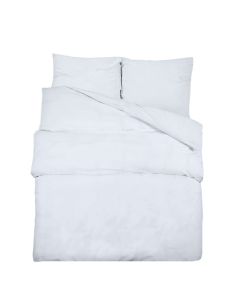 Ensemble de housse de couette blanc 200x200 cm coton