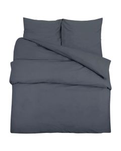 Ensemble de housse de couette anthracite 200x220 cm coton