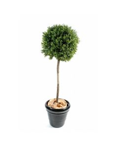 Buis boule artificiel H 140 cm D 50 cm Anti UV 2000H tronc naturel Int Ext en pot