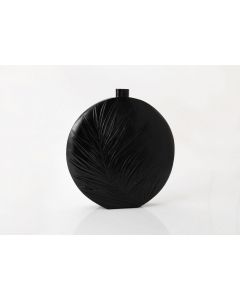 Vase noir feuille 68 cm