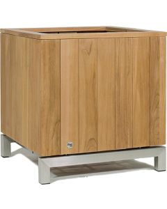 Bac en Teck massif Tecky Ext. Cube L 60x 60 x H 65 cm marron