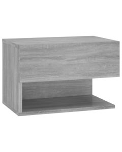 Table de chevet murale Sonoma gris en bois d'ingénierie - Maximisez l'espace et gardez votre chambre propre