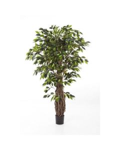 Ficus Lianes Exotica de luxe artificiel Vert H 120 cm 990 feuilles en pot