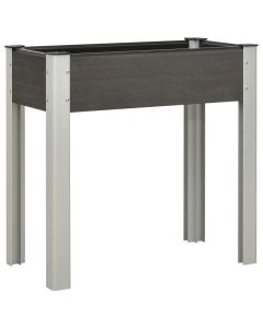 Jardinière lit surélevé plantes fleurs jardin 75 x 40 x 75 cm WPC gris
