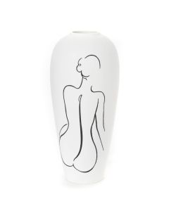 Vase femme blanc mate