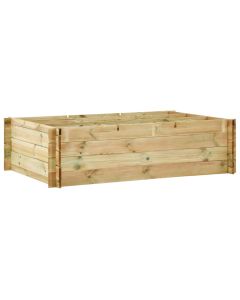 Jardinière lit surélevé plantes fleurs jardin 150 x 100 x 40 cm bois imprégné