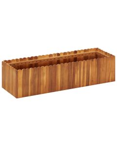 Jardinière lit surélevé plantes fleurs jardin 100 x 30 x 25 cm bois massif d'acacia