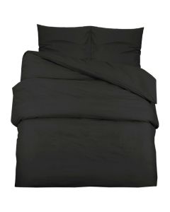 Ensemble de housse de couette noir 220x240 cm coton