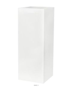 Bac droit haut en pures Fibres Blanka Ext. Blanc glossy L5x35xH78cm