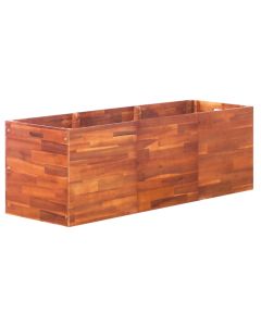 Jardinière lit surélevé plantes fleurs jardin d'acacia 150 x 50 x 50 cm