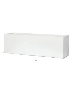Bac en pures Fibres Blanka Ext. Jardiniere Blanc glossy L 100 X l 40 X H 40 CM