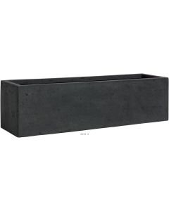 Bac en Polystone Flower Ext. Balconniere L 65x 18 x H 18 cm Noir