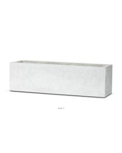Bac en pures Fibres Mora Ext. Jardinière L 73 x 20 x H20 cm Gris Clair