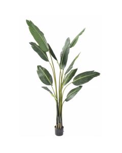 Palmier Arbre du voyageur artificiel H 195 cm en pot 10 feuilles