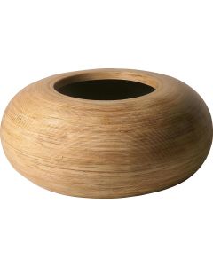 Bac Fibre de verre Rattan Int. Boule plate D 60 x H 26 cm Sable