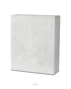 Bac en pures Fibres Mora Ext. Claustra L 88 x 36 x H100 cm Gris Clair