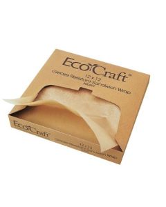 Papier brun ingraissable en boîte distributrice 37,5 x 40 cm - 1000 unités