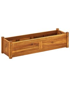 Jardinière lit surélevé plantes fleurs jardin 100 x 30 x 25 cm bois d'acacia