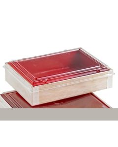Boîte bois intérieur rouge "Samouraï" 16,5 x 12 x 3,6 cm - 100 unités