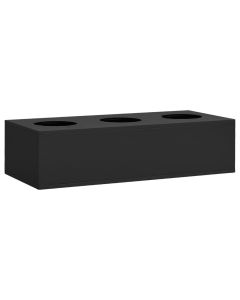 Boîte à fleurs de bureau anthracite 90 x 40 x 23 cm acier