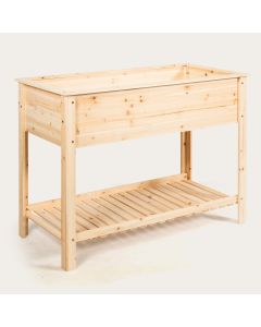 Jardinière surélevé en bois avec étagère idéal pour la croissance des plantes fleurs végétaux 92 x 41 x 81 cm