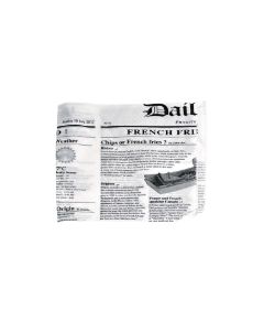 Sac Papier Ingraissable Blanc Ouvert Sur 2 Côtés Avec Décor Journal  - 17 cm x 17 cm - 1000 unités