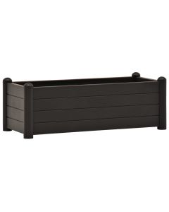 Jardinière lit surélevé plantes fleurs jardin PP anthracite 100 x 43 x 35 cm