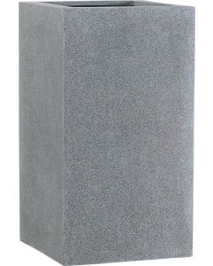 Bac fibres de verre Teras Ext. Carré haut L37x37xH87cm Gris