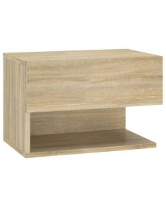 Lot de 2 tables de chevet murales en bois d'ingénierie chêne sonoma pour maximiser l'espace