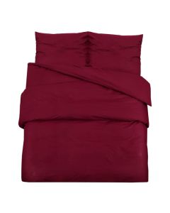 Ensemble de housse de couette bordeaux 260x240 cm coton