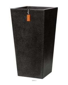 Bac en pures Fibres Baya Ext. carré évasé L 51 x 51 x H120 cm Noir