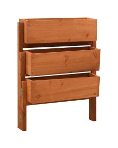 Jardinière pliable de jardin orange 60 x 14 x 75 cm bois de sapin