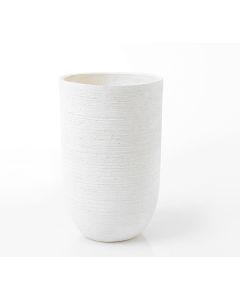 Cache pot KELOWNA H: 68 cm  D: 43 cm blanc en résine