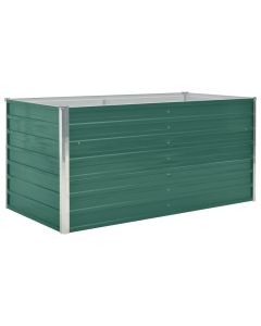 Jardinière lit surélevé plantes fleurs jardin 160 x 80 x 77 cm acier galvanisé vert