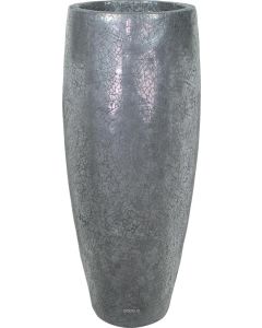 Bac en composites Vie Ext. Colonne ronde D 50 x H 120 cm Argent