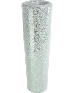Bac Fibre de verre Miroir Int. Colonne ronde D 32 x H 107 cm Argent