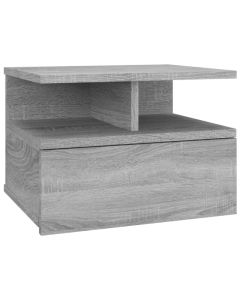 Table de chevet flottante Sonoma Gris Bois d'Ingénierie 40x31x27 cm