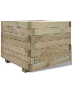 Jardinière lit surélevé plantes fleurs jardin 50 x 50 x 40 cm bois carré