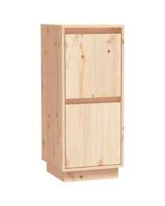 Buffet en bois massif de pin 31,5x34x75 cm avec 2 portes et pieds flottants