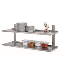 Kit 2 étagères murales 120x355 avec Console et Crémaillère - Bartscher - 