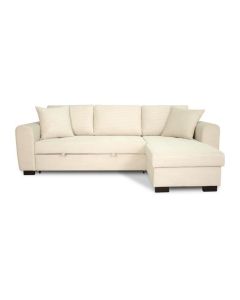Canapé d'angle convertible réversible Hamilton - Tissu beige - 4 places