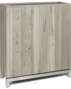 Bac en Teck massif Tecky Ext. Claustra L 94x 34 x H 105 cm Blanchi