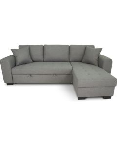 Canapé d'angle convertible réversible 4 places - gris clair - 244 x 151 x 90 -HAMILTON