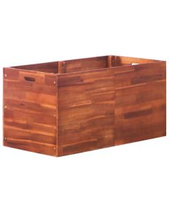 Jardinière lit surélevé plantes fleurs jardin 100 x 50 x 50 cm bois d'acacia