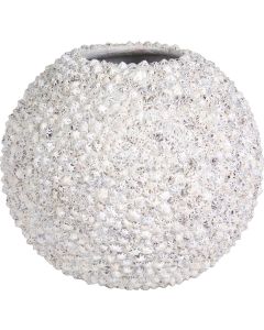 Bac Fibre de verre Shell Int. Boule D 40 x H 40 cm Creme