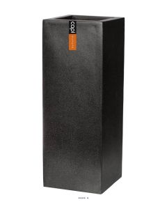 Bac en pures Fibres Baya Ext. carré Haut L 45 x 45 x H100 cm Noir